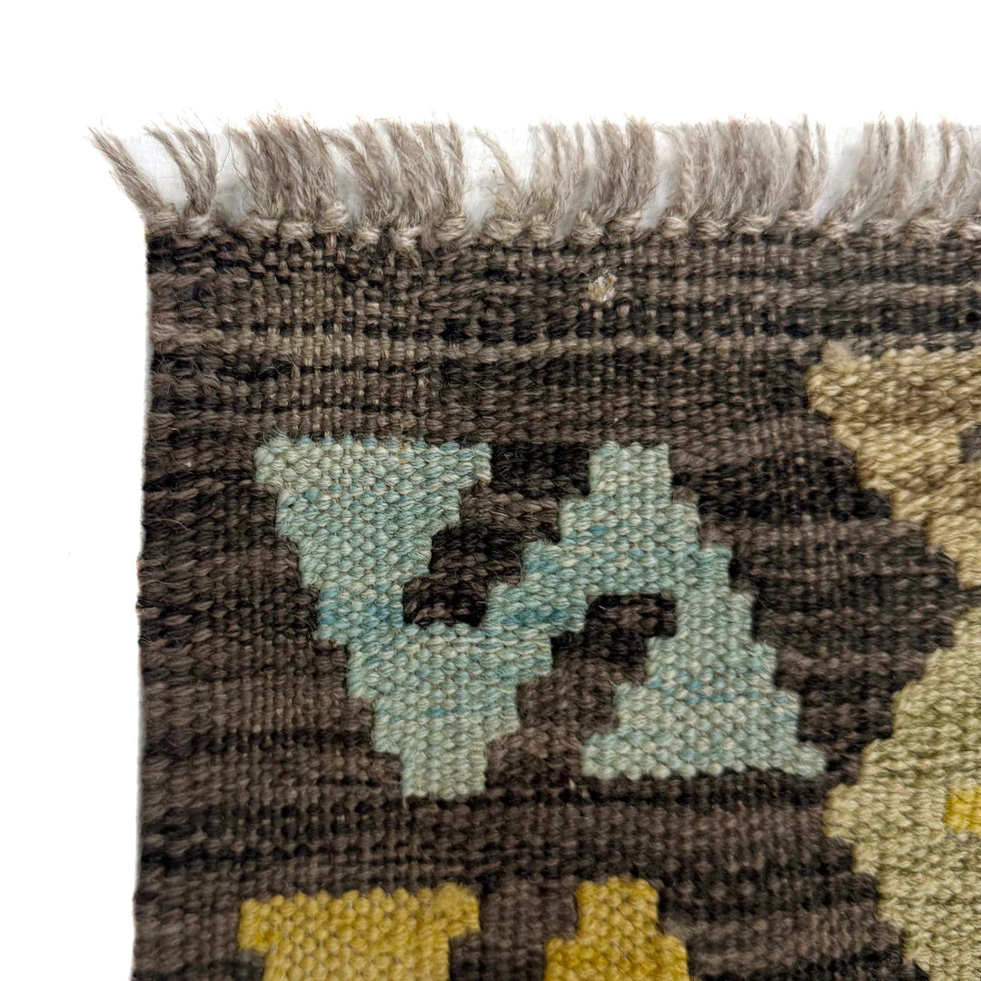Afghan Vegetable Kilim Rug 2' 7" x 4' 1" Flat-Weave | No. AL129508