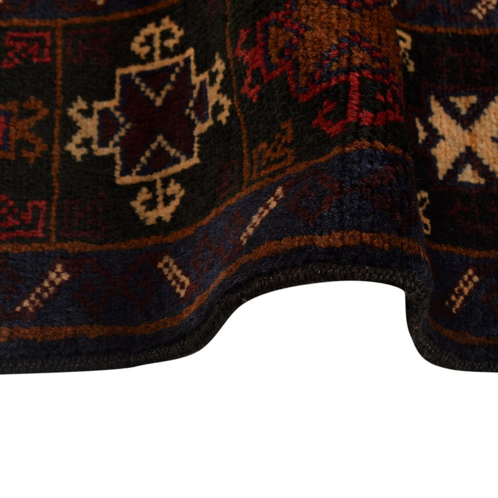Afghan Baluchi Rug 4' 1" x 7' 2" Hand-Knotted | No. AL13074