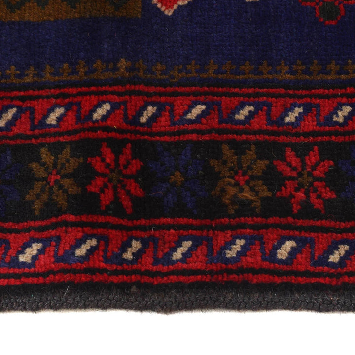 Blue Afghan Baluchi Rug 4' 1" x 6' 2" Hand-Knotted | No. AL13202