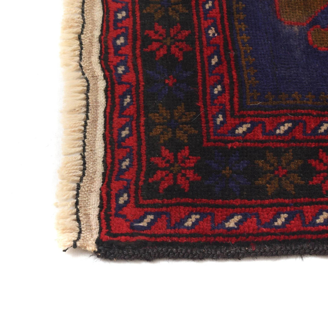 Blue Afghan Baluchi Rug 4' 1" x 6' 2" Hand-Knotted | No. AL13202