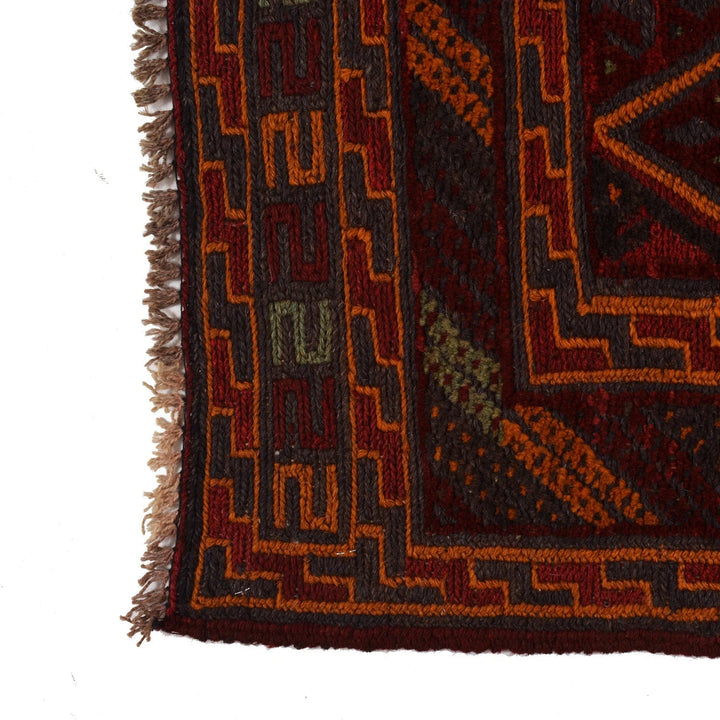 Afghan Mashwani Rug 3' 10" x 3' 11" Hand-Knotted | No. AL13293