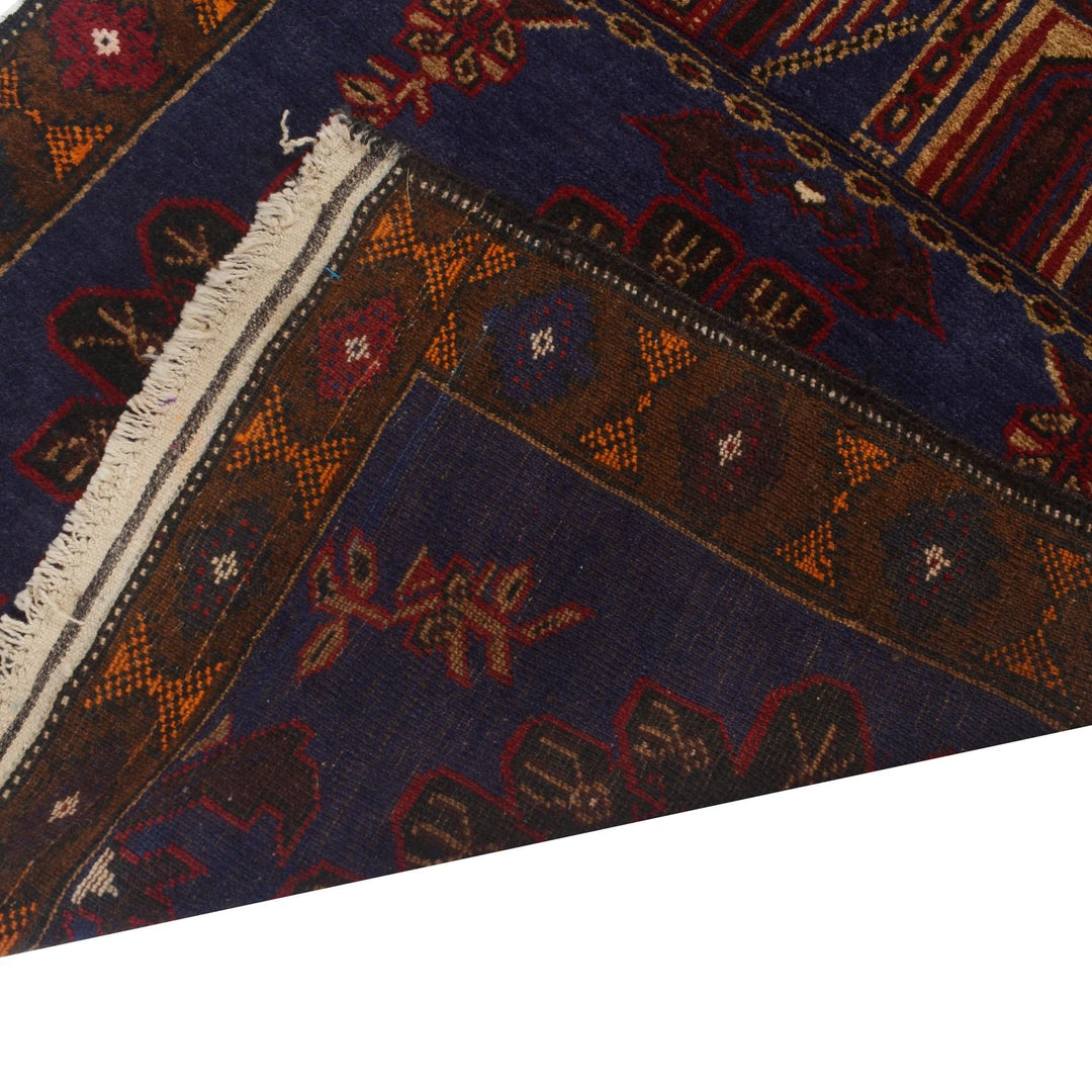 Afghan Prayer Rug 2' 8" x 4' 4" Hand-Knotted | No. AL13369