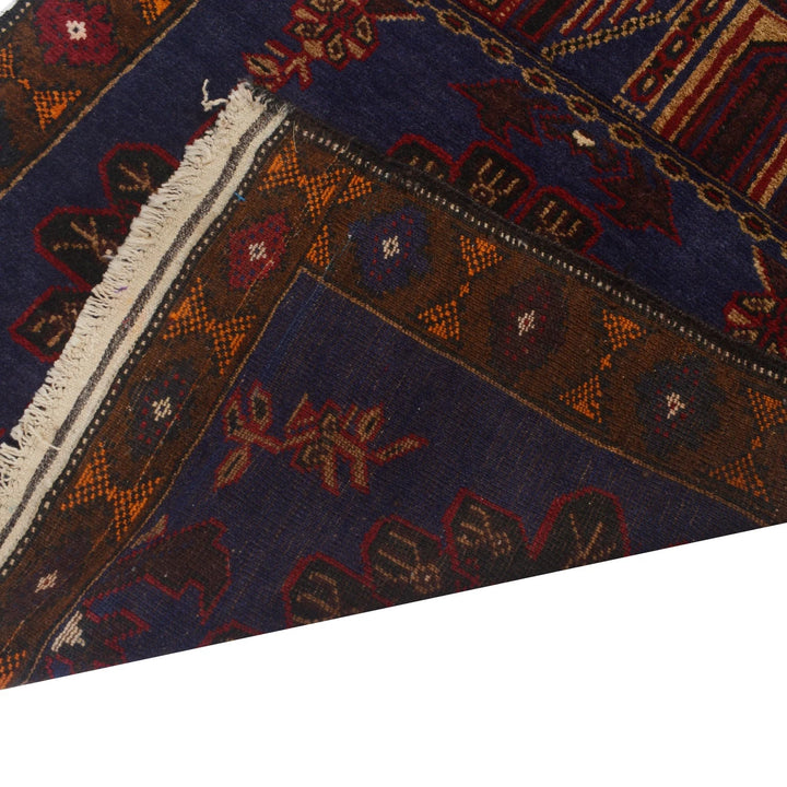 Afghan Prayer Rug 2' 8" x 4' 4" Hand-Knotted | No. AL13369