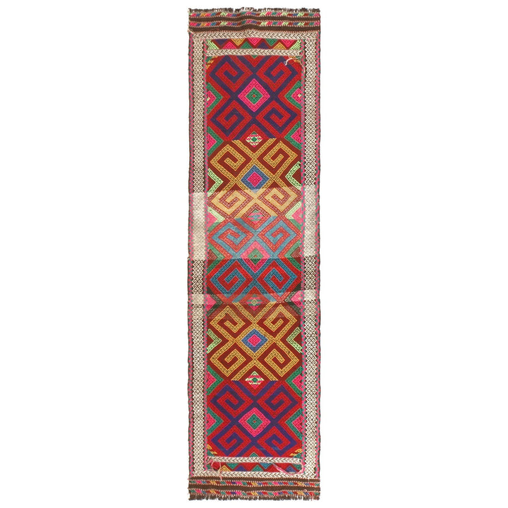 Afghan Kilim Rug 2' 4" x 8' 7" Flat-Weave | No. AL13409