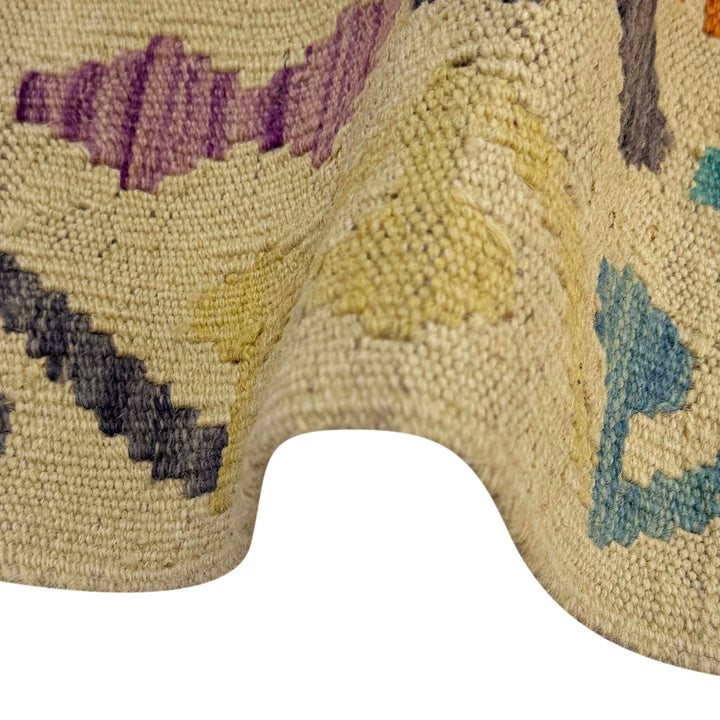 Afghan Vegetable Kilim Rug 2' 8" x 4' 1" Flat-Weave | No. AL134246