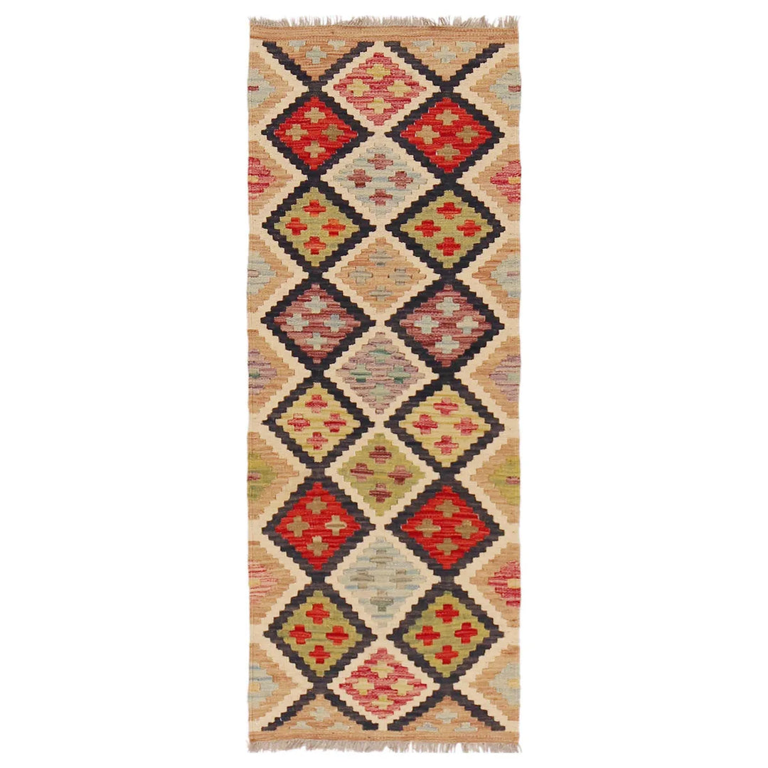 Afghan Kilim Rug 1' 8" x 5' 0" Flat-Weave | No. AL13638