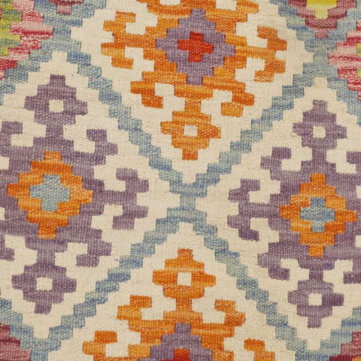 Afghan Vegetable Kilim Rug 2' 10" x 9' 8" Flat-Weave | No. AL13695