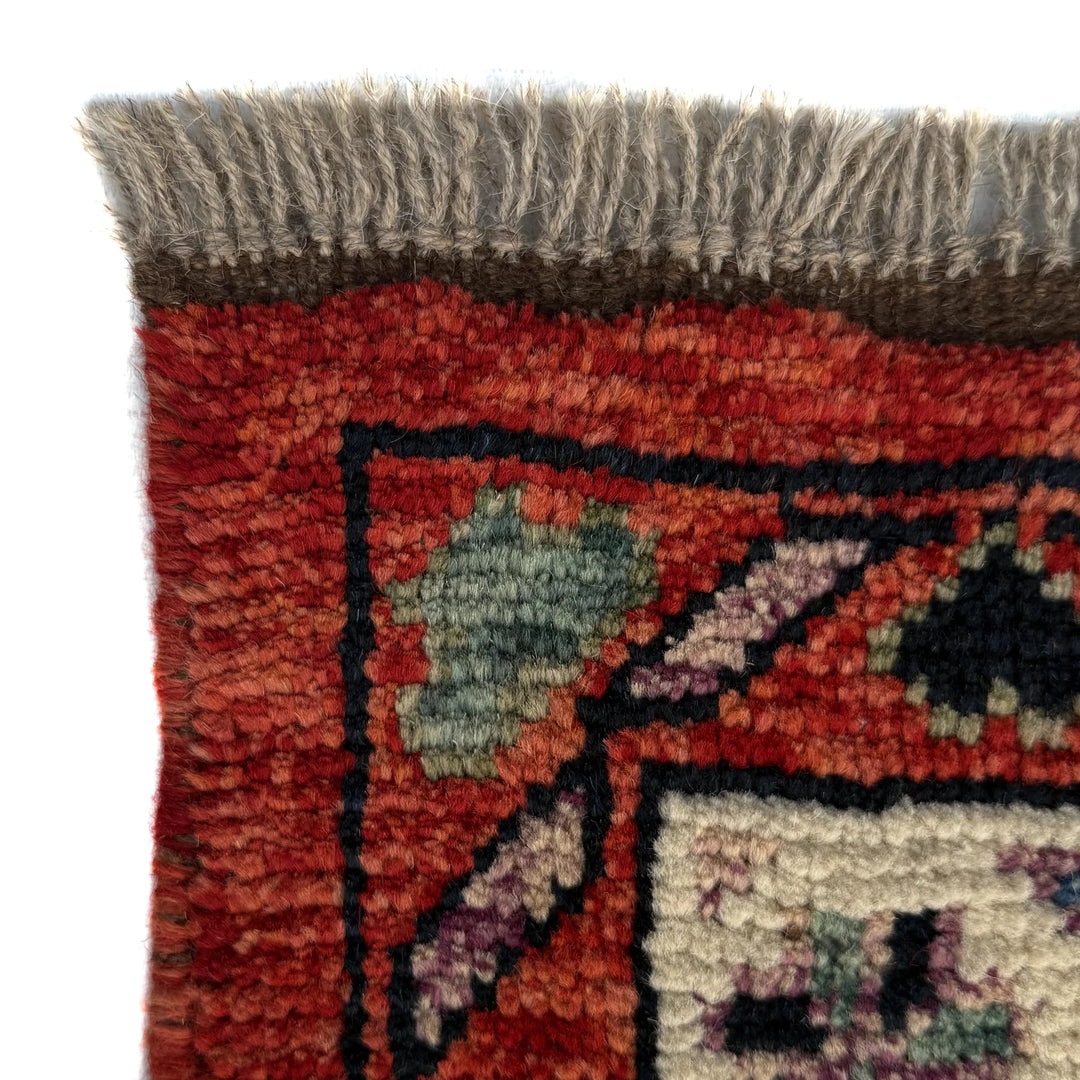 Red Afghan Shirazi Rug 6' 7" x 9' 7" Hand-Knotted | No. AL13752