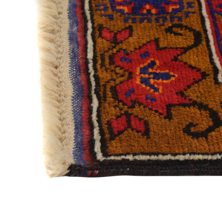 Blue Afghan Baluchi Rug 2' 10" x 4' 9" Hand-Knotted | No. AL13858
