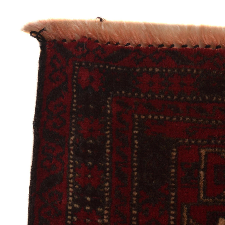 Red Afghan Islamic Prayer Rug 3' 2" x 5' 1" Hand-Knotted | No. AL13909