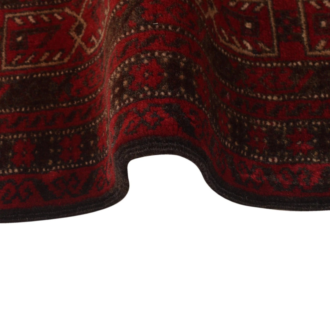 Red Afghan Islamic Prayer Rug 3' 2" x 5' 1" Hand-Knotted | No. AL13909