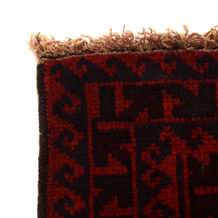 Red Afghan Prayer Rug 2' 6" x 4' 5" Hand-Knotted | No. AL13925