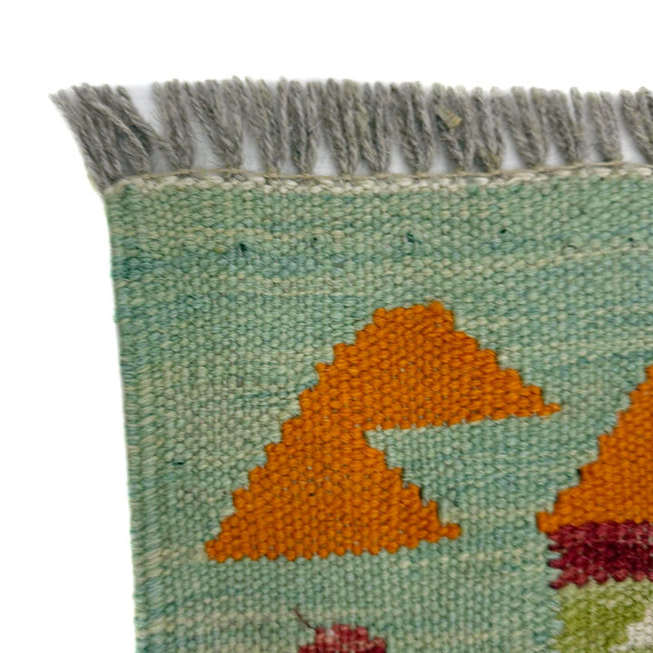 Afghan Vegetable Kilim Rug 2' 9" x 4' 0" Flat-Weave | No. AL139285