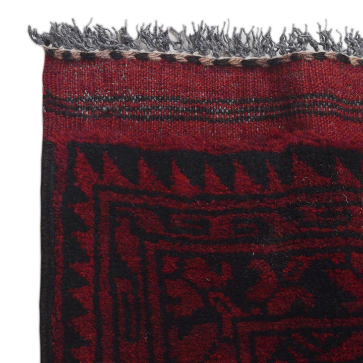 Red Afghan Filpa Rug 6' 11" x 10' 1" Hand-Knotted | No. AL139472