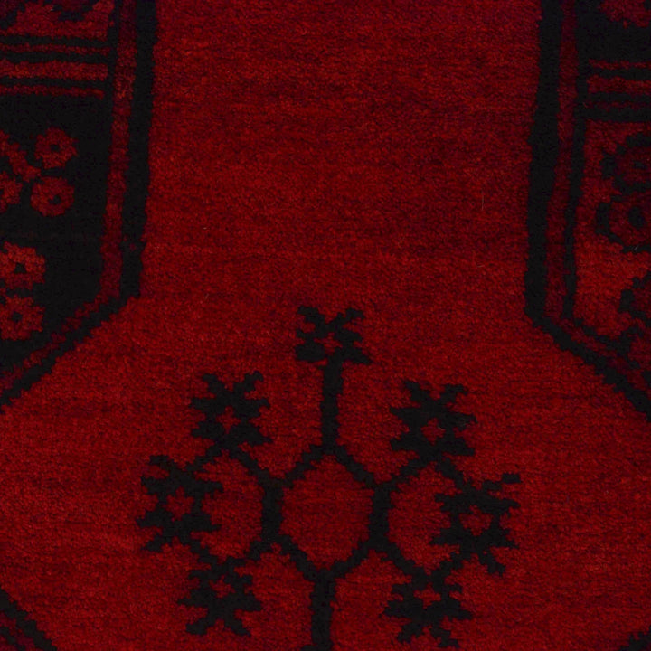Red Afghan Filpa Rug 6' 11" x 10' 1" Hand-Knotted | No. AL139472