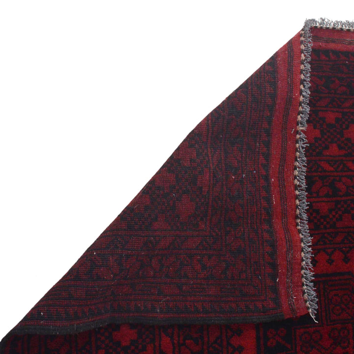 Red Afghan Filpa Rug 6' 11" x 10' 1" Hand-Knotted | No. AL139472