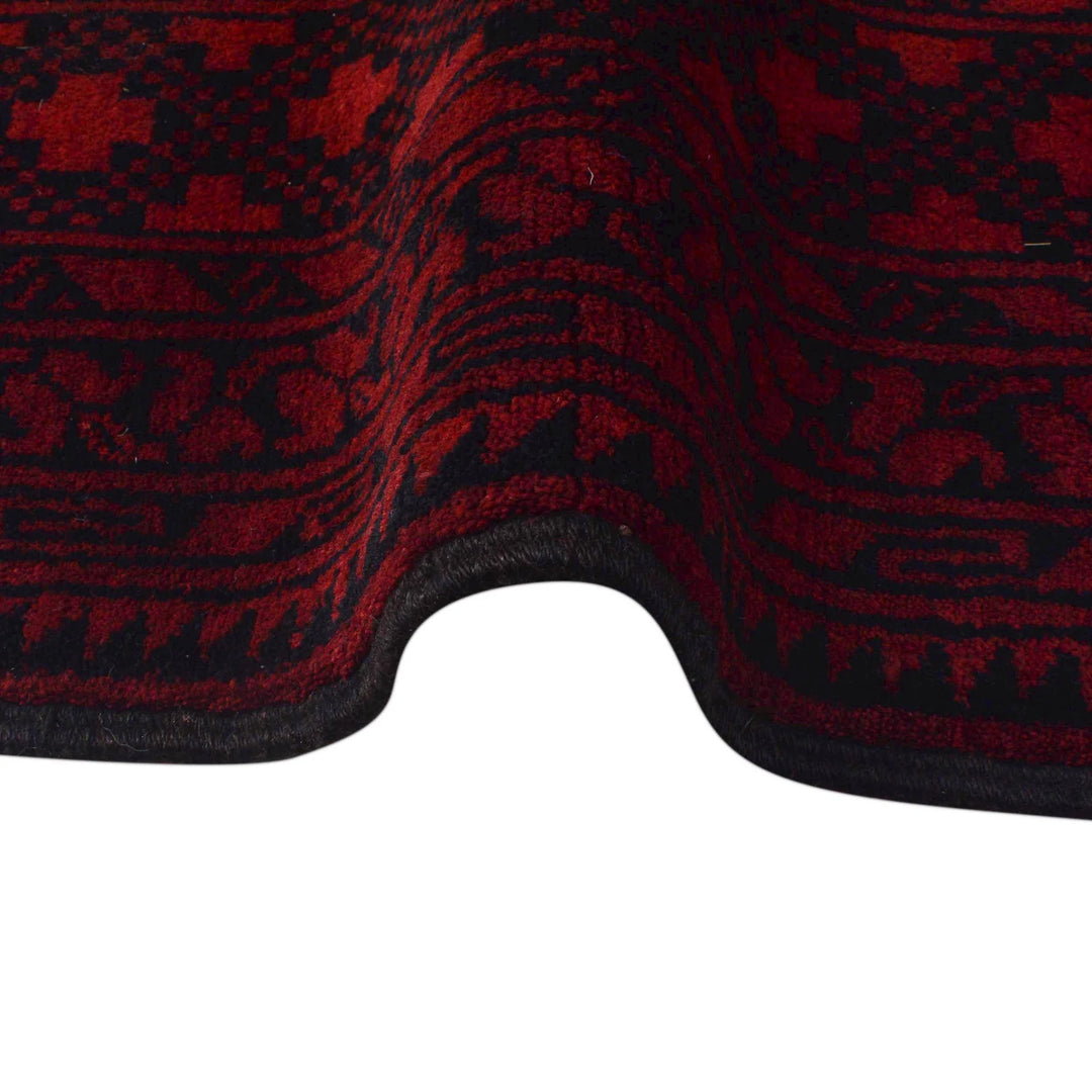Red Afghan Filpa Rug 6' 11" x 10' 1" Hand-Knotted | No. AL139472