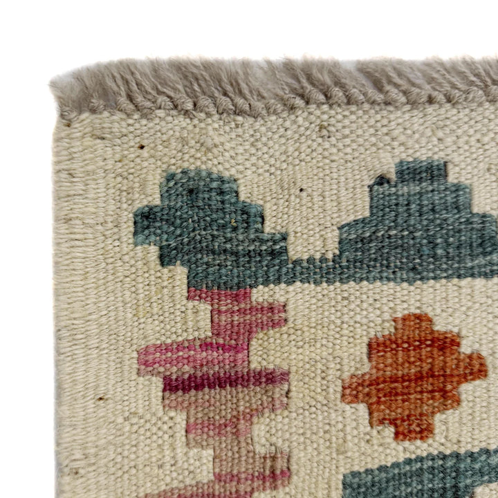 Afghan Vegetable Kilim Rug 3' 2" x 5' 2" Flat-Weave | No. AL139906