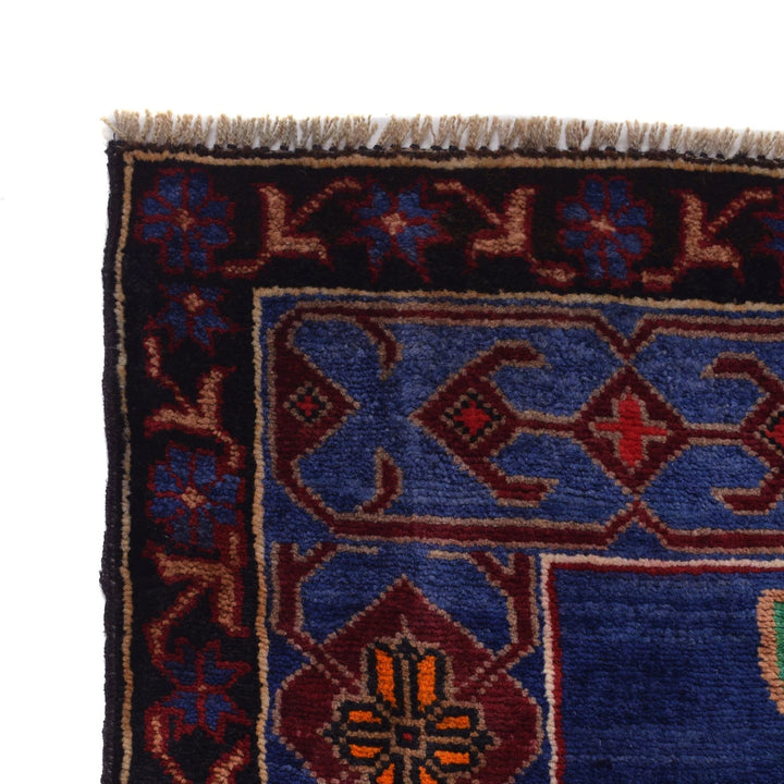Afghan Baluchi Rug 3' 7" x 6' 4" Hand-Knotted | No. AL14026