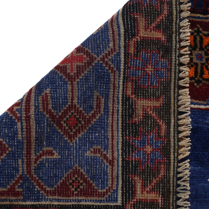 Afghan Baluchi Rug 3' 7" x 6' 4" Hand-Knotted | No. AL14026