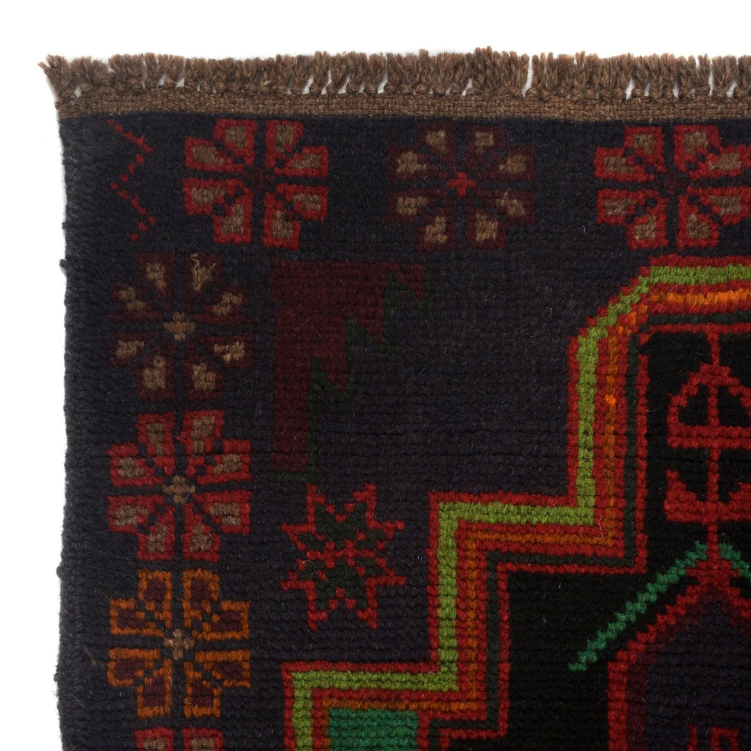 Afghan Baluchi Rug 3' 11" x 6' 2" Hand-Knotted | No. AL14149