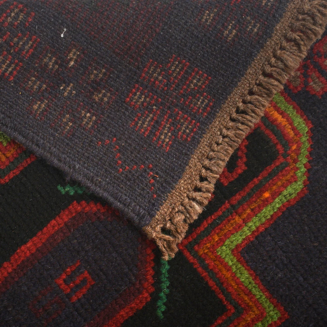 Afghan Baluchi Rug 3' 11" x 6' 2" Hand-Knotted | No. AL14149