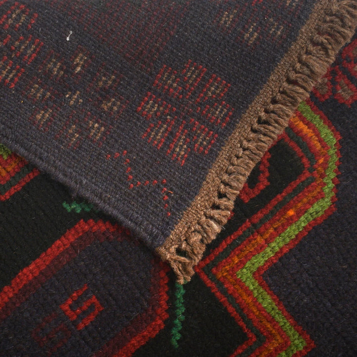 Afghan Baluchi Rug 3' 11" x 6' 2" Hand-Knotted | No. AL14149
