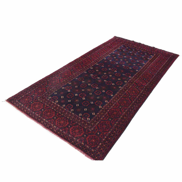 Afghan Baluchi Rug 4' 1" x 7' 9" Hand-Knotted | No. AL14218