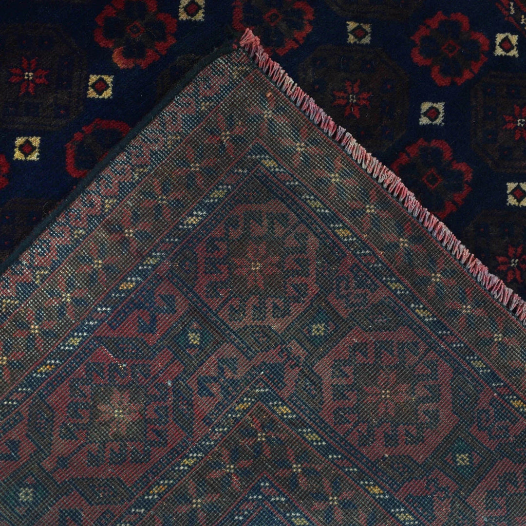 Afghan Baluchi Rug 4' 1" x 7' 9" Hand-Knotted | No. AL14218