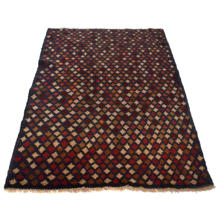 Afghan Baluchi Rug 3' 10" x 6' 4" Hand-Knotted | No. AL14226