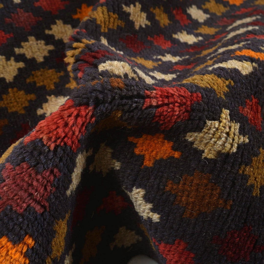 Afghan Baluchi Rug 3' 10" x 6' 4" Hand-Knotted | No. AL14226