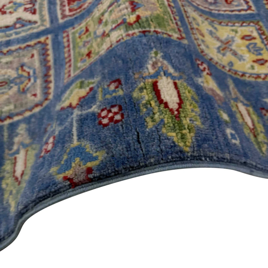 Blue Afghan Bakhtiar Rug 2' 7" x 9' 6" Hand-Knotted | No. AL14245