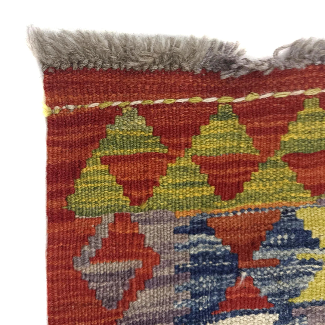 Afghan Vegetable Kilim Rug 2' 9" x 4' 0" Flat-Weave | No. AL142677