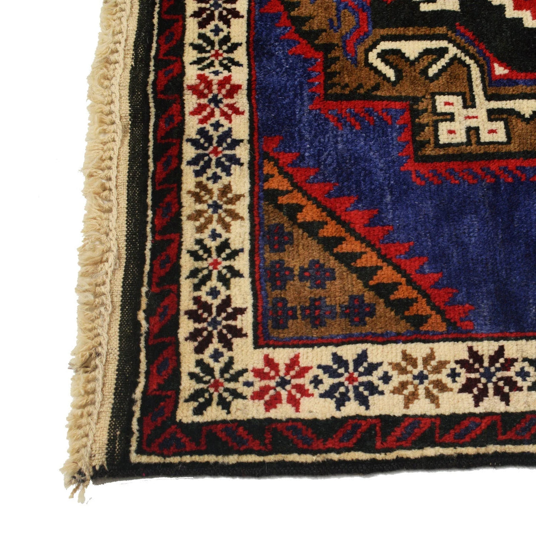Afghan Baluchi Rug 2'11" x 4'11" Hand-Knotted | No. AL14300