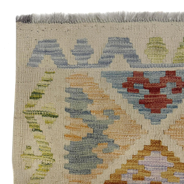 Afghan Vegetable Kilim Rug 2' 0" x 5' 7" Flat-Weave | No. AL144635