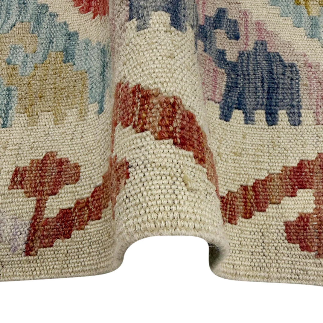 Afghan Vegetable Kilim Rug 2' 0" x 5' 7" Flat-Weave | No. AL144635