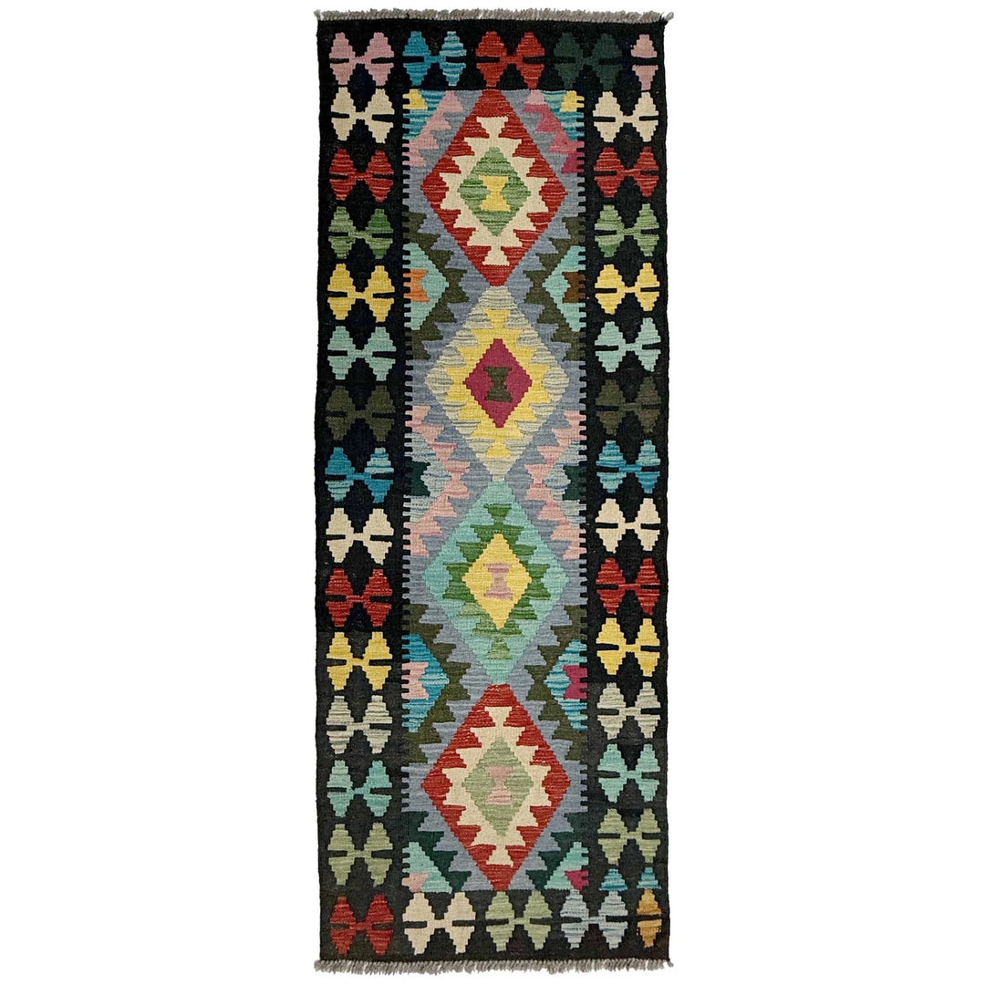 Afghan Kilim Rug 2' 2" x 6' 6" Flat-Weave | No. AL14515