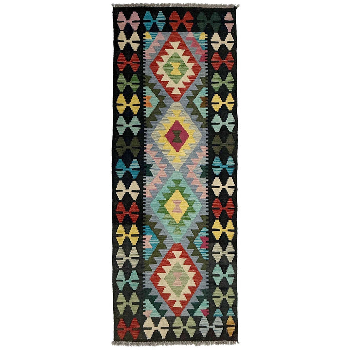 Afghan Kilim Rug 2' 2" x 6' 6" Flat-Weave | No. AL14515