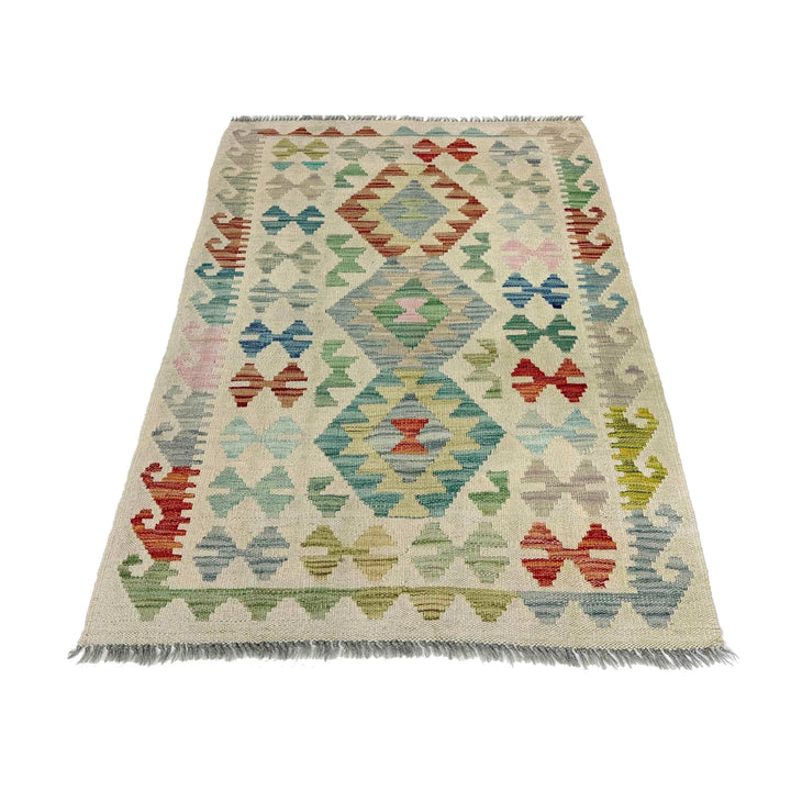 Afghan Kilim Rug 2' 9" x 4' 2" Flat-Weave | No. AL14627