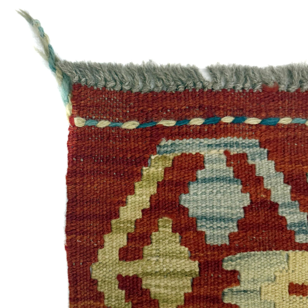 Afghan Vegetable Kilim Runner 2' 7" x 9' 10" Flat-Weave | No. AL148206