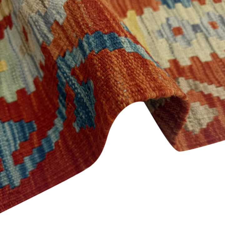 Afghan Vegetable Kilim Runner 2' 7" x 9' 10" Flat-Weave | No. AL148206