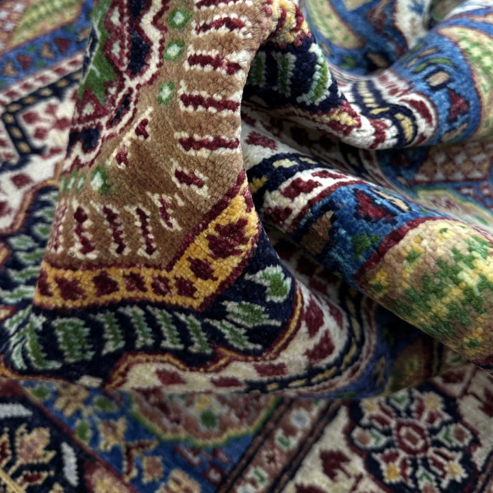 Afghan Mamluk Rug 3' 4" x 4' 10" Hand-Knotted | No. AL14889
