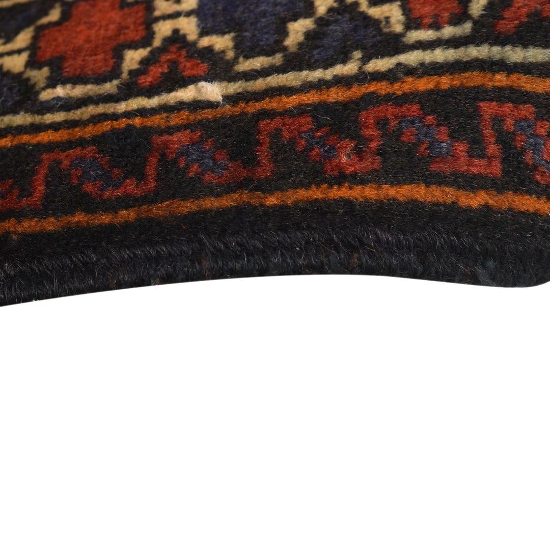 Red Afghan Prayer Rug 2' 8" x 3' 9" Hand-Knotted | No. AL14981