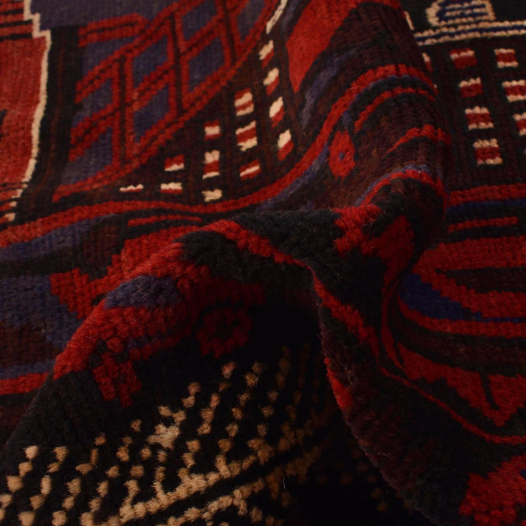 Afghan Pictorial Rug 3' 0" x 4' 5" Hand-Knotted | No. AL15118