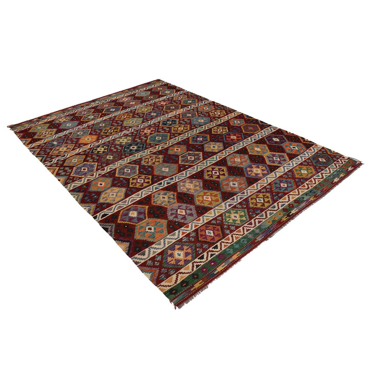 Afghan Kilim Rug 8' 10" x 11' 7" Flat-Weave | No. AL15121