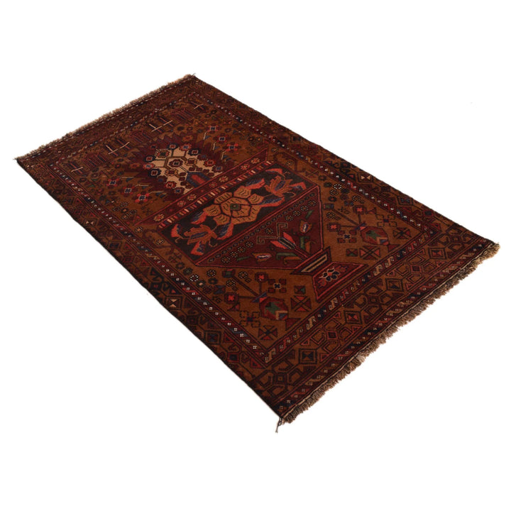 Afghan Prayer Rug 2' 7" x 4' 6" Hand-Knotted | No. AL15278