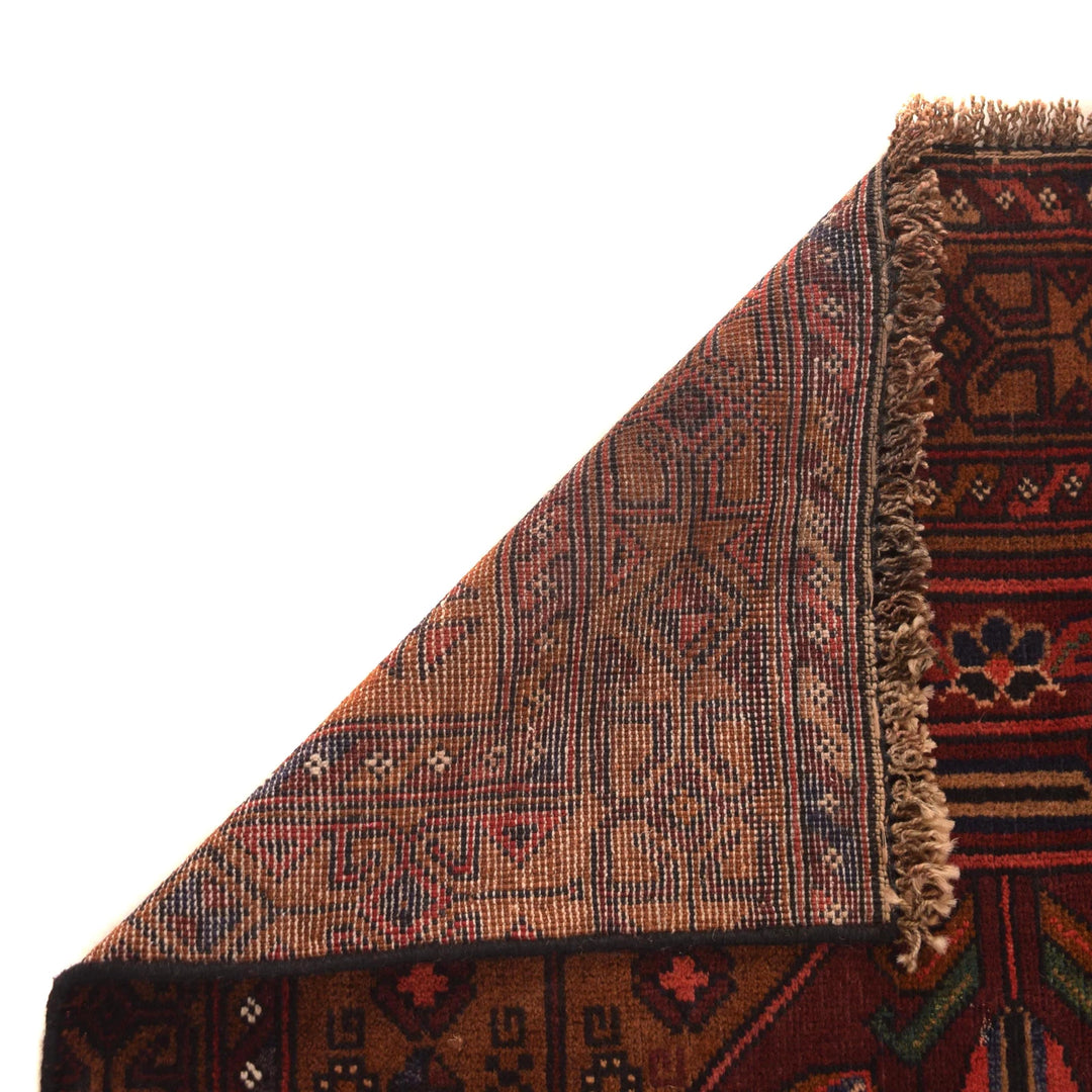 Afghan Prayer Rug 2' 7" x 4' 6" Hand-Knotted | No. AL15278