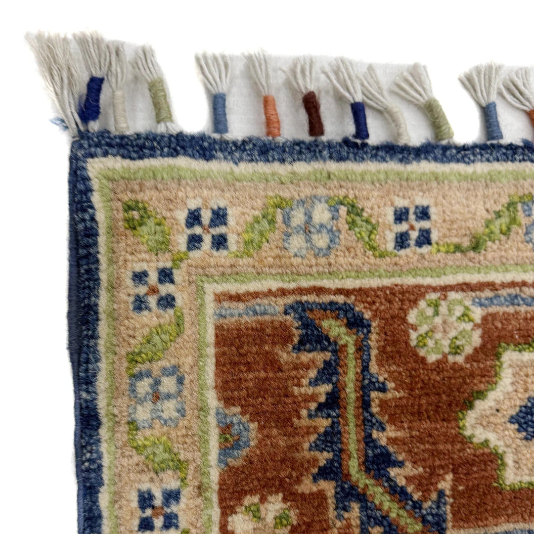 Afghan Heriz Rug 3' 11" x 5' 10" Hand-Knotted | No. AL15281