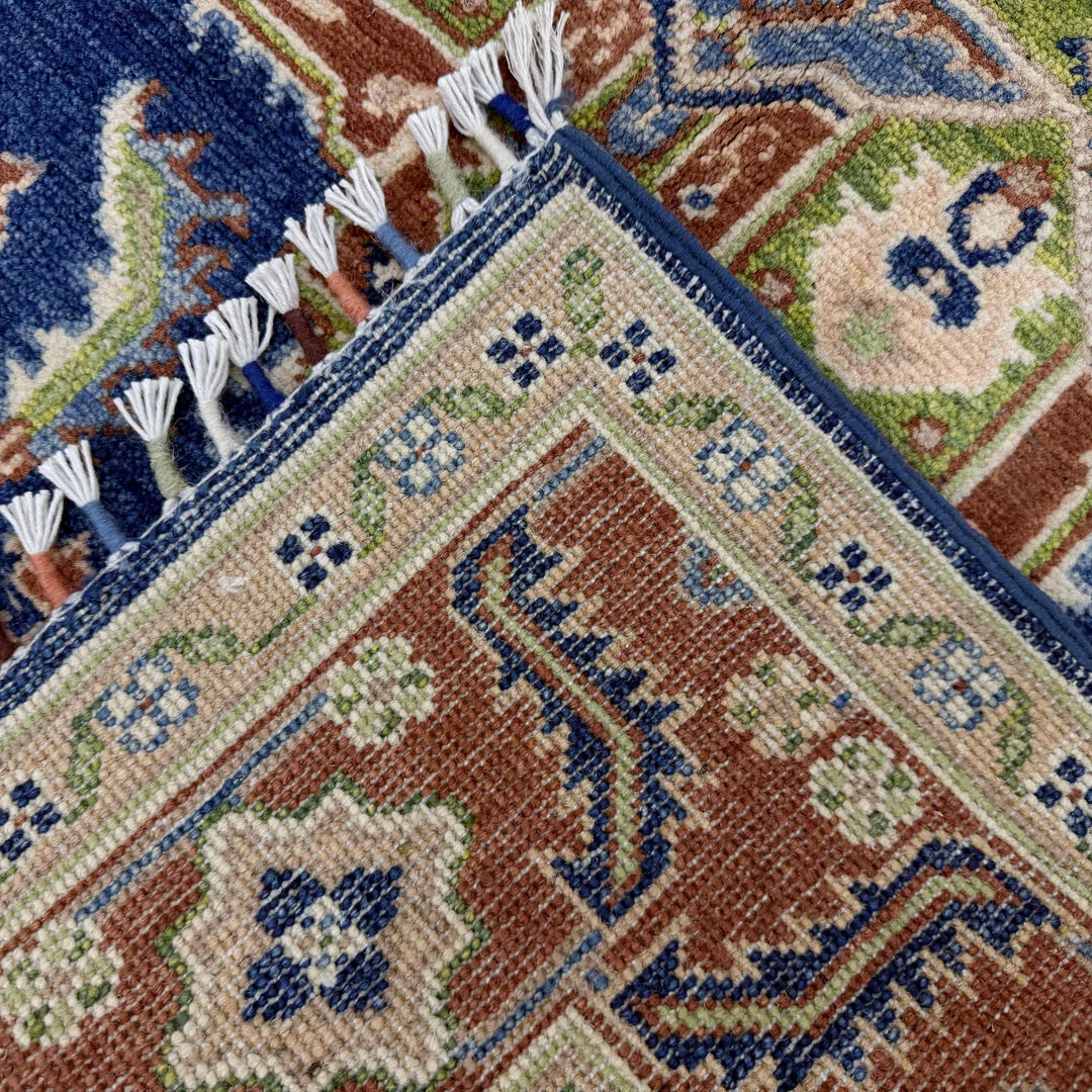 Afghan Heriz Rug 3' 11" x 5' 10" Hand-Knotted | No. AL15281