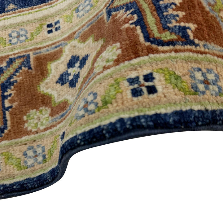 Afghan Heriz Rug 3' 11" x 5' 10" Hand-Knotted | No. AL15281